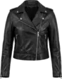Cropped leather jacket