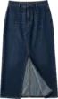 Denim maxi skirt